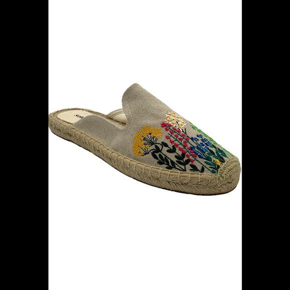 Soludos Embroidered Slip-On Mules Sand - Medium - Picture 1 of 3